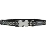 Nylonový obojok Red dingo hadie oči čierny, Veľkosť: GS
