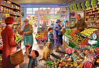 Village Greengrocer - Steve Crisp - puzzle z kategorie Umělecké