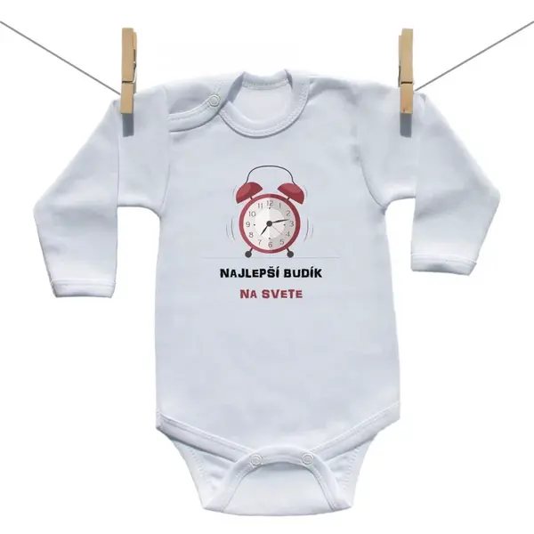 Boodyy Body s dlhým rukávom Najlepší budík na svete 80 (9-12 mesiacov)