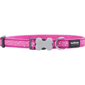 Nylonový obojok Red dingo s kostičkami ružový, Veľkosť: M