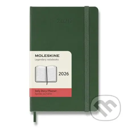 Moleskine – 12-mesačný denný diár 2026 - tmavo zelený