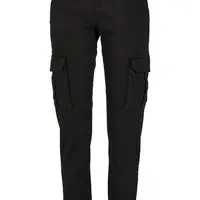 Women's utility trousers made of cotton twill black