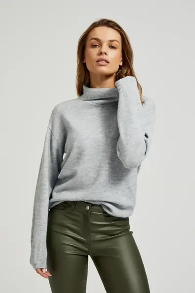 Marisse Women's Sweater Z-Sw-4511 Grey Mel