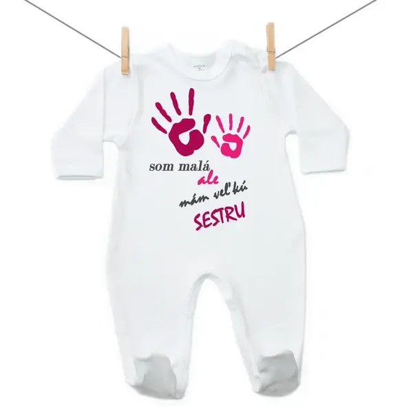 Boodyy Overal Som malá ale mám veľkú sestru 68 (3-6 mesiacov)