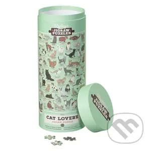 Puzzle pro milovníky koček zelené
