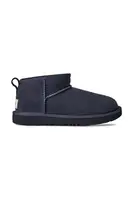 Dětské semišové sněhule UGG KIDS CLASSIC ULTRA MINI šedá barva, 1130750K