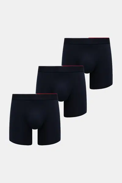Boxerky Tommy Hilfiger 3-pack pánské, tmavomodrá barva, UM0UM03391