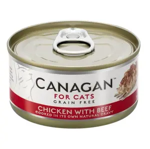CANAGAN Chicken with beef konzerva pro kočky 75 g