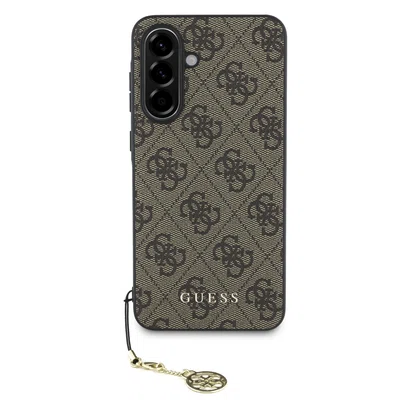 Zadní kryt Guess 4G Charm pro Samsung Galaxy A56, hnědá