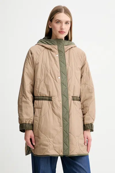Oboustranná bunda Weekend Max Mara ALCAMO zelená barva, přechodná, oversize, 2525496011600