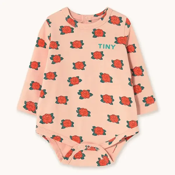 Bavlněné kojenecké body Tinycottons CAMELIAS BODY AW25-202