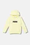 Dětská mikina Puma ESS 2 COLOR No. 1 Logo Hoodie FL B žlutá barva, s kapucí, s potiskem, 685822