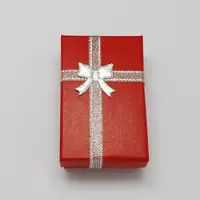 Valentines Day Wife Gifts Packages Cardboard Jewelry Set Boxes with Bowknot and Sponge Inside