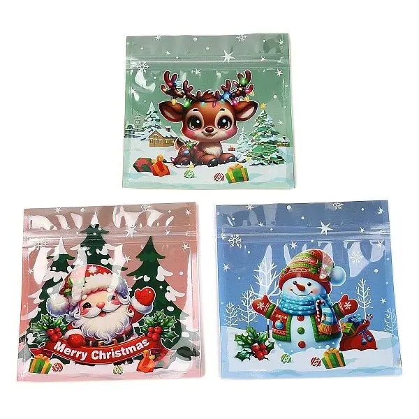 Christmas Theme Plastic Zip Lock Bags
