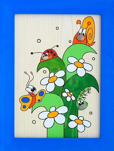 Obr 103 obrázek tráva s broučky - m - 250x330mm