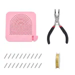 1 Set ABS Plate with Zinc Alloy Sticks and 1Pc Carbon Steel Round Nose Pliers