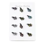 12Pcs 6 Colors Snake Enamel Pins