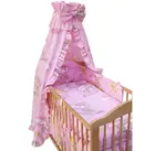 Dětské povlečení do postýlky obláček - růžová - čtyřdílná