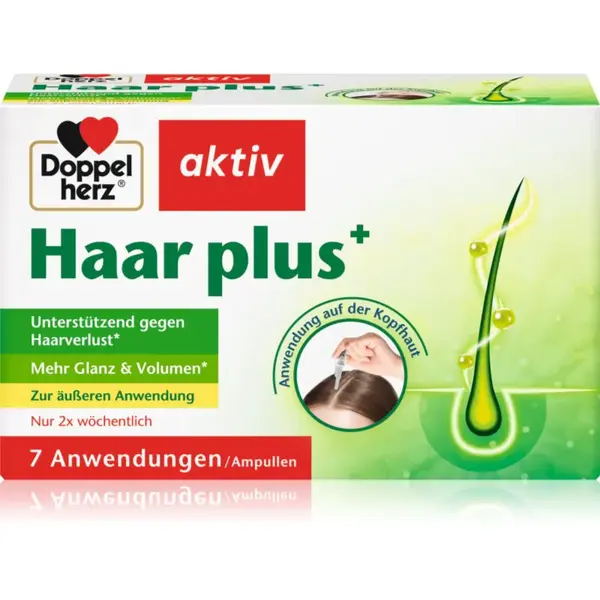 Doppelherz Haar plus+ ampulky pre zdravé a krásne vlasy 90 g