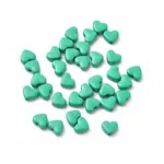 Heart Spray Painted Alloy Beads