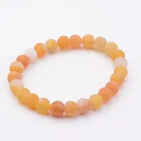 Natural Weathered Agate(Dyed) Stretch Beads Bracelets