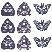 15Pcs 3 Styles Halloween Printed Opaque Acrylic Pendants