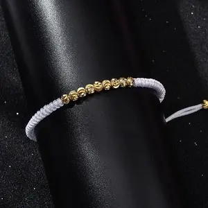 Polyester Cord Braided Bead Bracelets for Women