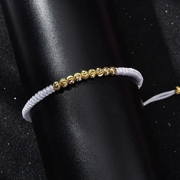 Polyester Cord Braided Bead Bracelets for Women