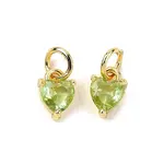 Brass Micro Pave Cubic Zirconia Charms