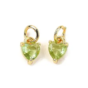 Brass Micro Pave Cubic Zirconia Charms