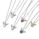 Deer Platinum Brass Micro Pave Cubic Zirconia Pendant Necklaces