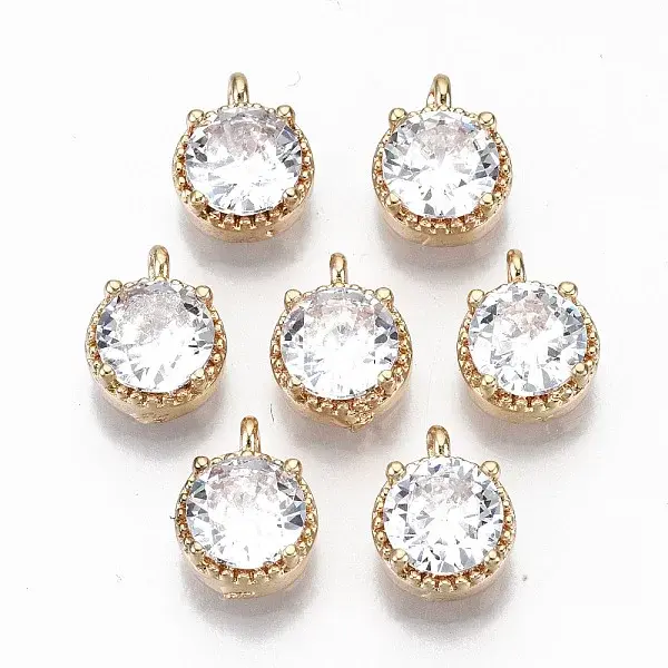 Brass Glass Rhinestone Charms