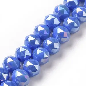 Electroplate Opaque Glass Beads Strands