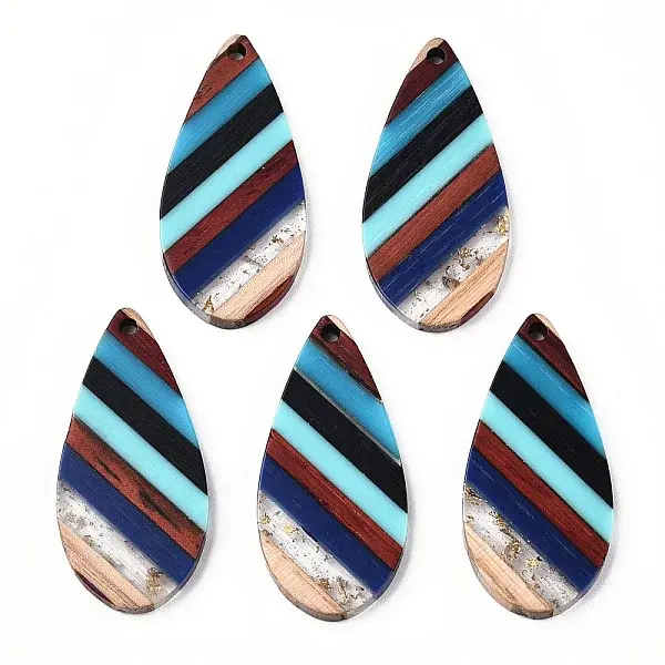 Resin & Walnut Wood Pendants