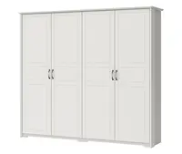 Čtyřdveřová šatní skříň marley - bílá/borovice