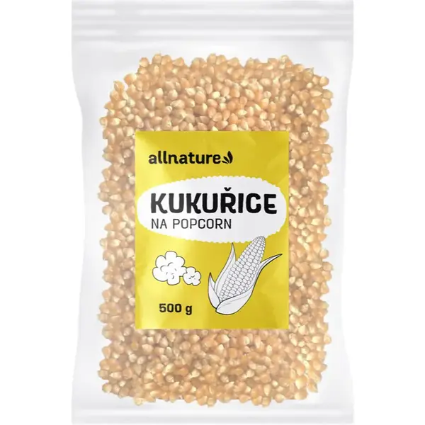 Allnature Kukurica na popcorn na prípravu pukancov 500 g