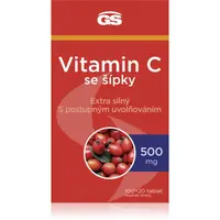 GS Vitamin C 500 mg se šípky tablety na podporu imunitného systému, pre krásnu pleť a nechty 120 tbl