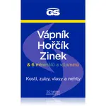 GS Vápnik, Horčík, Zinok tablety na podporu imunitného systému, pre krásne vlasy, nechty, pleť a normálny stav zubov 30 tbl