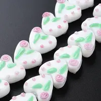 Opaque Handmade Bumpy Lampwork Beads Strands