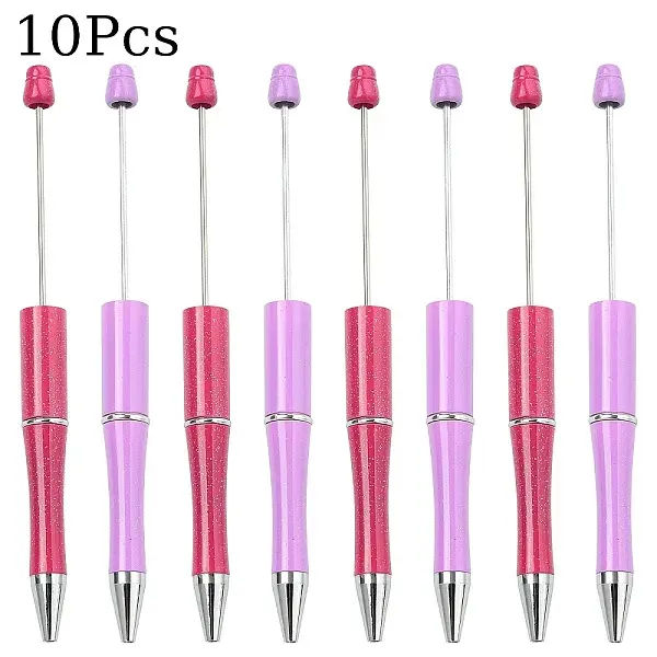 10Pcs 2 Colors Plastic Beadable Pens