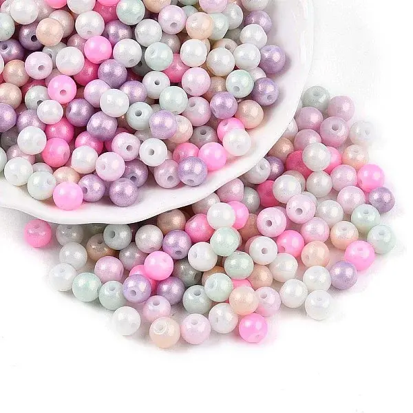 Baking Painted Glass Pearl Beads
