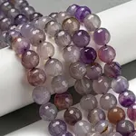 Faceted Natural Agate Beads Strands