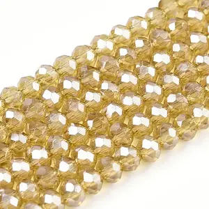 Electroplate Glass Beads Strands
