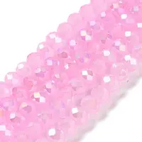 Baking Electroplate Glass Beads Strands
