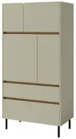 Vysoká komoda i hailee - zelená/dub písečný