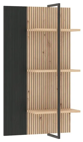 Policový panel semira - dub artisan/dub černý