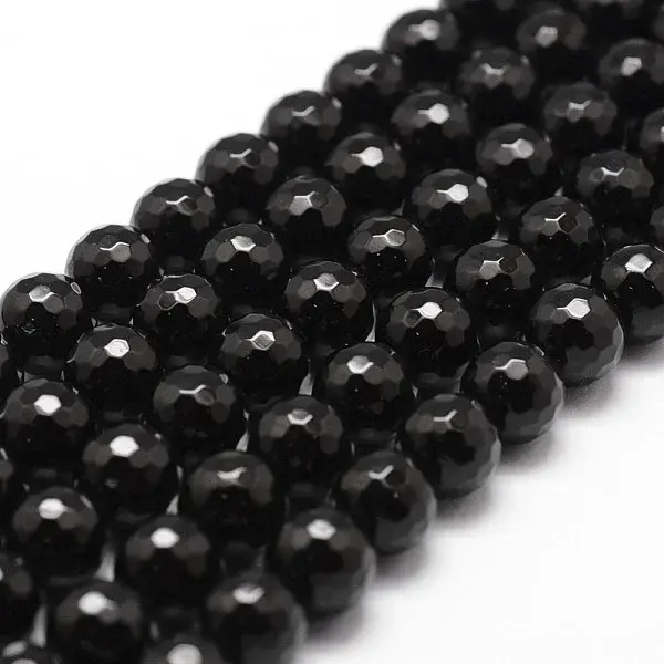 Natural Dyed & Heated Black Onyx Beads Strands