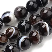 Natural Striped Agate/Banded Agate Beads Strands