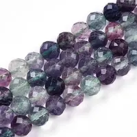 Natural Rainbow Fluorite Beads Strands