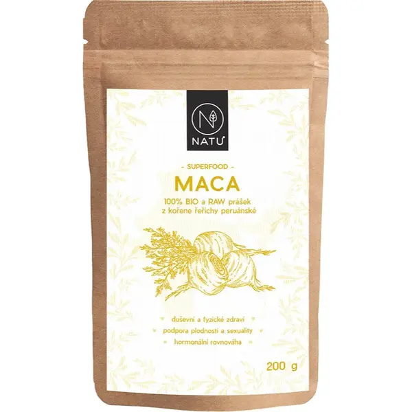 NATU Maca BIO prášek v BIO kvalitě 200 g